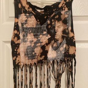 Custom Tye Dye Bruce Springsteen crop top
